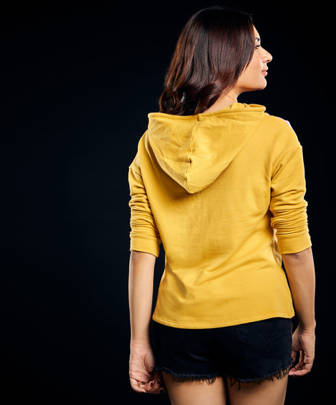 Oversized Colour Contrast Long Sleeve Hoodie